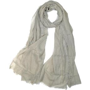 أوشحة شانلين للجنسين خفيفة الوزن بلون موحد للرجال والنساء - 185 × 90 سم in Kuwait