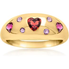 Ross-Simons 1.00 ct. t.w. Multi-Gemstone Heart Ring in 18kt Gold Over Sterling in Saudi Arabia