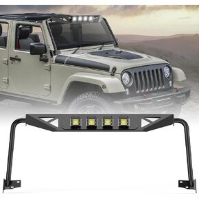 Nilight Front Bumper Compatible for 2007-2018 Wrangler JK/JKU 2018-2025 JL/JLU 2020-2025 Gladiator JT with 72W LED Bar 2 x 18W Pod 2X 18W Single Row Winch Plate in Kuwait