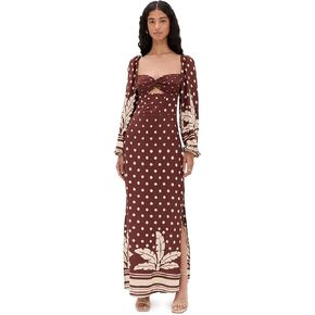 فستان كريب قصير بطبعة شجرة النخيل للنساء in Kuwait