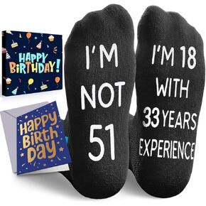 HAPPYPOP Unique Birthday Gift Ideas - Men Woman Sock for 45 50 Year Olds Him in Their 40s in Saudi Arabia