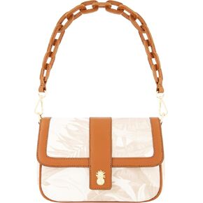 Tommy Bahama Women's Crossbody Bag Purse, Floral Canvas Flap Small Shoulder Handbag with Adjustable Strap and Leather Trim, Multi in Saudi Arabia