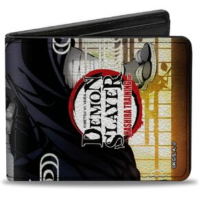 Buckle-Down Demon Slayer Wallet, Bifold, Demon Slayer Obanai Iguro Serpent Pose and Title Logo, Vegan Leather in Saudi Arabia
