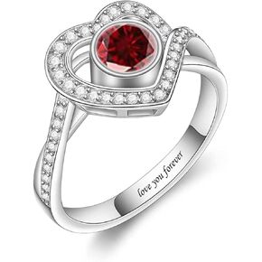 خاتم الأمهات الشخصي مع 1/2/3/4/5/6 خواتم جوهرة 925 خاتم أمي من الفضة الاسترليني مخصص محفورة مجوهرات الأسرة هدايا للنساء عيد الأم in Kuwait