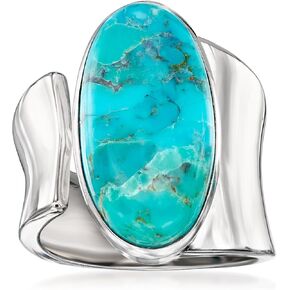 Ross-Simons Turquoise Wrap Ring in Sterling Silver in Saudi Arabia