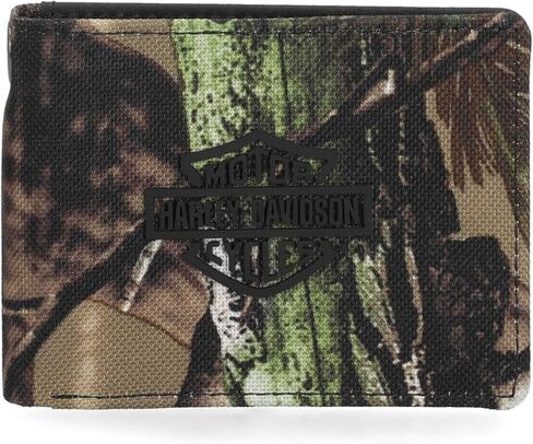 محفظة Harley-Davidson للرجال Realtree® Camo بجيب أمامي ثنائي الطي، بني in Saudi Arabia