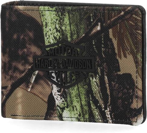 محفظة Harley-Davidson للرجال Realtree® Camo بجيب أمامي ثنائي الطي، بني in Saudi Arabia