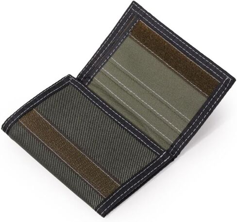 محفظة رجالي قابلة للطي من القماش، محفظة صغيرة قابلة للتغيير، حامل بطاقة متعدد الوظائف للرجال (أخضر) in Saudi Arabia