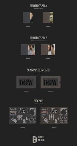 BTS AGUST D(SUGA) : [D-DAY] Solo Album (Version 02) CD+Photobook+Lyric Book+Postcard+Poster+Photocard A+Photocard B+Scanimation Card+Sticker in Saudi Arabia