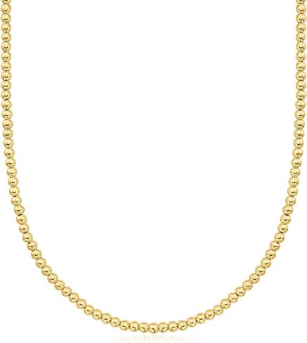 Pure Collection by Ross-Simons Italian 4mm 14kt Yellow Gold Bead Necklace. 16 inches in Saudi Arabia
