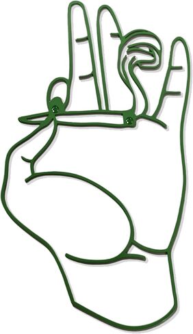 ديكور حائط Zckjnoi Hand Hippie - ملصق خيالي وفن جداري معدني لجمالية الغرفة، منحوتة حائط مضحكة للمنزل وغرفة النوم (أسود) in Saudi Arabia