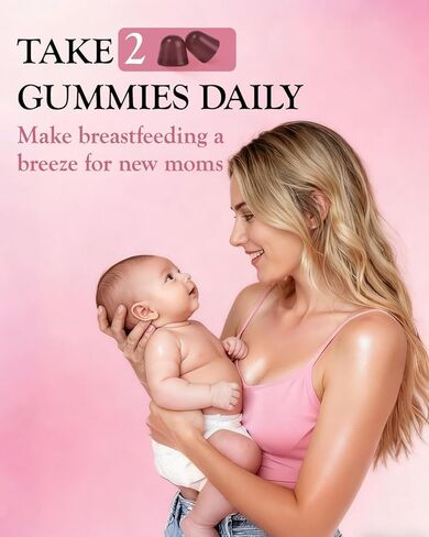 Lactation Support Gummies – Herbal Blend with Fenugreek, Moringa & Fennel – Postnatal Vegan Vitamins B12 & D3 – Natural Breast Milk Booster for Nursing Moms – Raspberry Flavor, 60 Gummies in Saudi Arabia