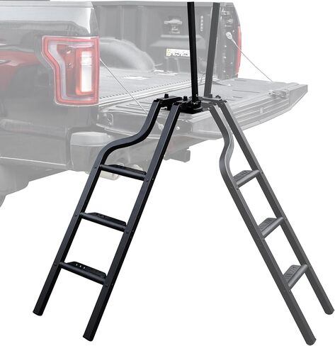 42" Aluminum Universal Foldable Tailgate Ladder with Handrail for Pickup Truck Accessories in Kuwait