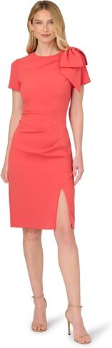 Adrianna Papell Women's Pleated Bow Midi Dress in Kuwait