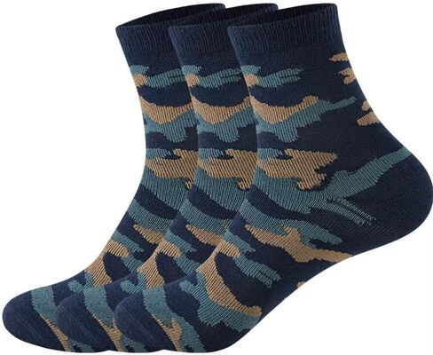 Men's Fashion Colorful Trendy Socks, Camouflage Comfortable Soft Sports 3 Pairs in Saudi Arabia