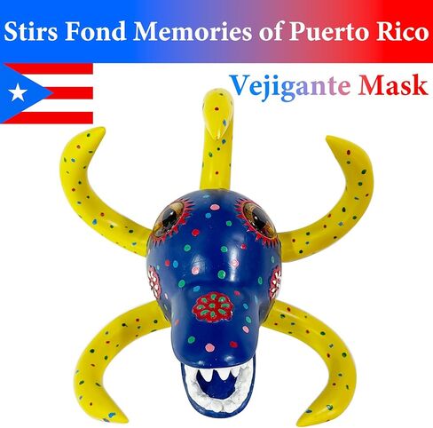 Puerto Rican Vejigante Carnival Mask Wall Decor, Handcrafted Puerto Rico Art for Home, Office, Festival, and Gifts in Saudi Arabia