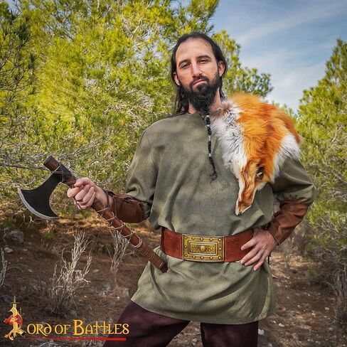 Lord of Battles Medieval Barbarian Belt Handcrafted from Genuine Buff Leather Waist Armor Perfect for LARP, Cosplay in Saudi Arabia