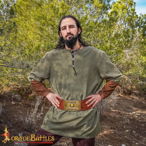 Lord of Battles Medieval Barbarian Belt Handcrafted from Genuine Buff Leather Waist Armor Perfect for LARP, Cosplay in Saudi Arabia