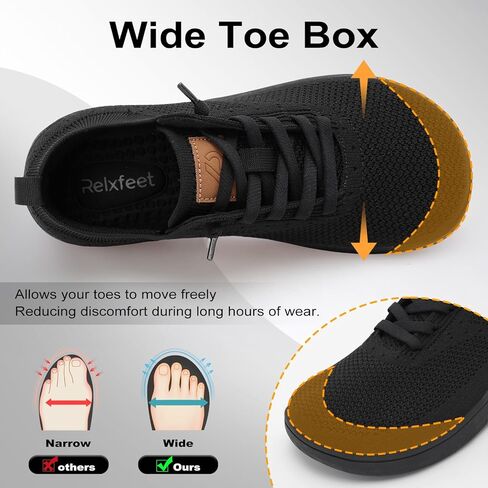 relxfeet Men's Wide Toe Box Walking Shoes Slip On Breathable Knit Sneakers Lightweight Comfort Fit for All-Day Wear in Saudi Arabia