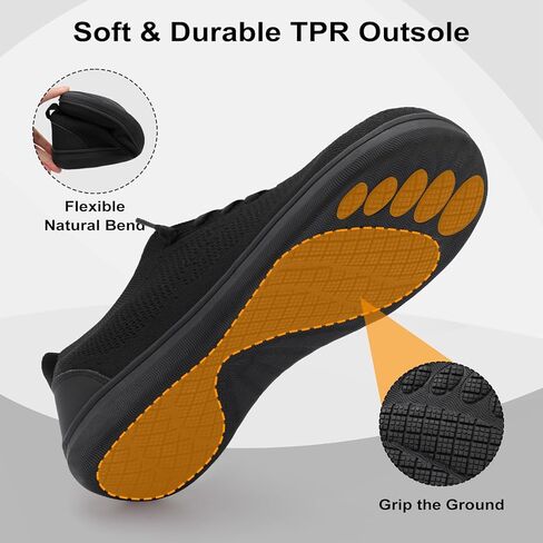 relxfeet Men's Wide Toe Box Walking Shoes Slip On Breathable Knit Sneakers Lightweight Comfort Fit for All-Day Wear in Saudi Arabia