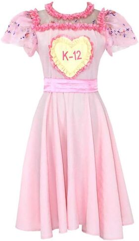 K-12 Cosplay Costume K-12 Pink Dress Puff Sleeve Outfit Full Set with Earrings Bracelet in Saudi Arabia
