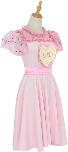 K-12 Cosplay Costume K-12 Pink Dress Puff Sleeve Outfit Full Set with Earrings Bracelet in Saudi Arabia