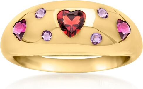 Ross-Simons 1.00 ct. t.w. Multi-Gemstone Heart Ring in 18kt Gold Over Sterling in Saudi Arabia