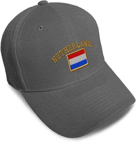 Custom Baseball Caps for Men & Women Embroidered Netherlands Flag Ladies & Men Baseball Hats Acrylic in Saudi Arabia