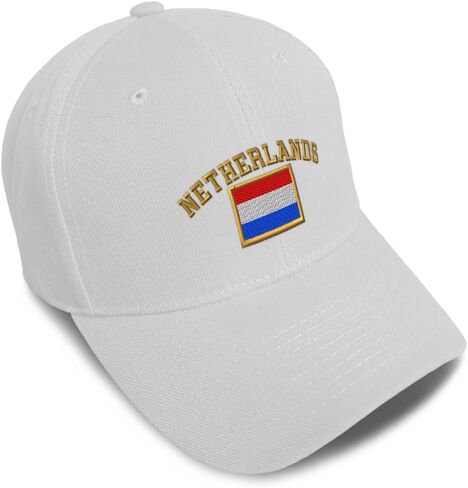 Custom Baseball Caps for Men & Women Embroidered Netherlands Flag Ladies & Men Baseball Hats Acrylic in Saudi Arabia