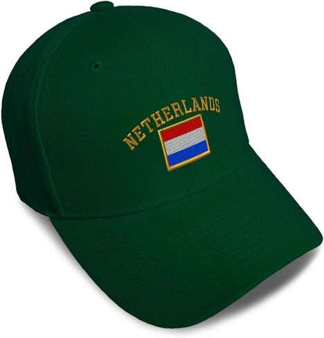 Custom Baseball Caps for Men & Women Embroidered Netherlands Flag Ladies & Men Baseball Hats Acrylic in Saudi Arabia