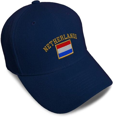 Custom Baseball Caps for Men & Women Embroidered Netherlands Flag Ladies & Men Baseball Hats Acrylic in Saudi Arabia