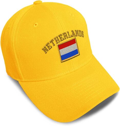Custom Baseball Caps for Men & Women Embroidered Netherlands Flag Ladies & Men Baseball Hats Acrylic in Saudi Arabia