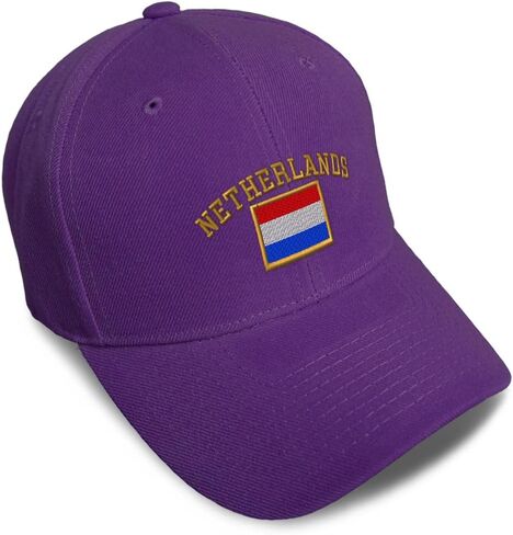 Custom Baseball Caps for Men & Women Embroidered Netherlands Flag Ladies & Men Baseball Hats Acrylic in Saudi Arabia