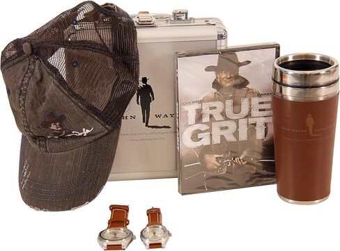 كوب جون واين، وساعات، وقبعة بيسبول، ومجموعة البوكر وأقراص DVD الخاصة بـ True Grit in Saudi Arabia