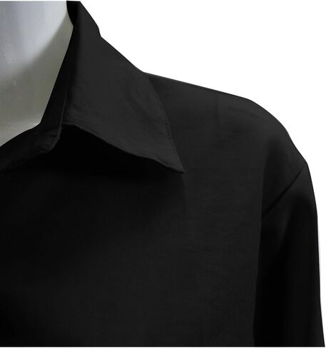Women's Collar V Neck Belted High Low Roll Half Sleeve Pocket Front Office Mini Dress in Saudi Arabia