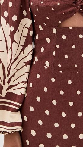 فستان كريب قصير بطبعة شجرة النخيل للنساء in Kuwait