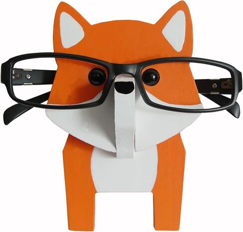 LongJT Puzzle Eyeglass Holder Animal Sunglass Display Stand Home Office Desktop Animal Holiday Decoration Gift (Fox) in Saudi Arabia