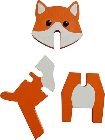 LongJT Puzzle Eyeglass Holder Animal Sunglass Display Stand Home Office Desktop Animal Holiday Decoration Gift (Fox) in Saudi Arabia