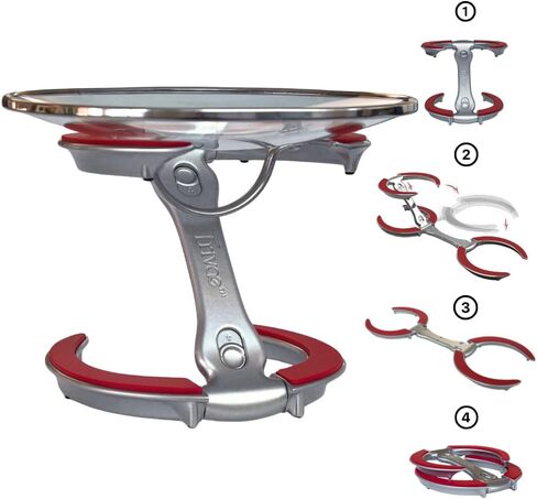 Trivae Pot Lid Holder – 4-in-1 Pot Lid Holder While Cooking, Pan Lid Holder, Trivet & Cake Stand – Versatile Kitchen Tool for Hot Pots, Serving & Display – Space-Saving, Heat-Resistant Stand in Saudi Arabia
