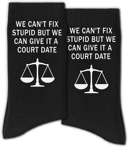 Funny Lawyer Socks， Unique Attorney Gifts for Women and Men in Law in Saudi Arabia