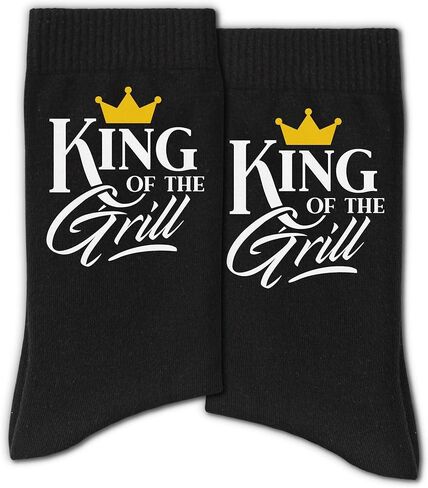 جوارب Grill Master - علامة King of the Grill، هدايا شواء مضحكة للرجال - هدية شواء رائعة للأب والزوج والأخ (139) in Kuwait