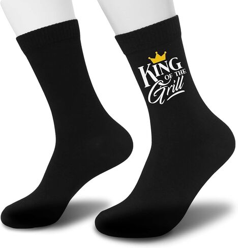 جوارب Grill Master - علامة King of the Grill، هدايا شواء مضحكة للرجال - هدية شواء رائعة للأب والزوج والأخ (139) in Kuwait