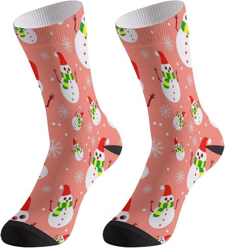 Christmas Socks for Men Women Non Slip Gnomes Snowman Xmas Tree Compression Crew Sock Novelty Funny Casual Stockings in Saudi Arabia