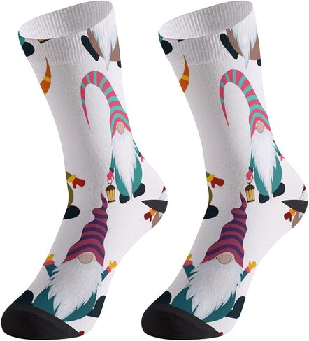 Christmas Socks for Men Women Non Slip Gnomes Snowman Xmas Tree Compression Crew Sock Novelty Funny Casual Stockings in Saudi Arabia