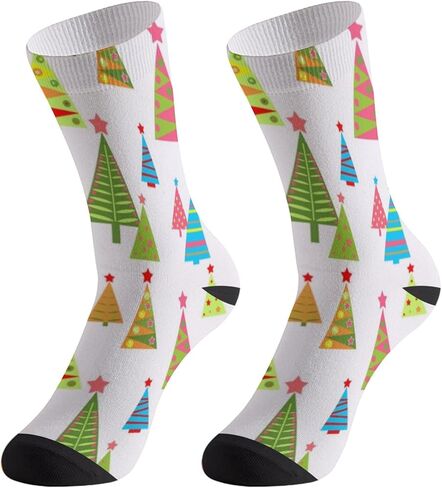 Christmas Socks for Men Women Non Slip Gnomes Snowman Xmas Tree Compression Crew Sock Novelty Funny Casual Stockings in Saudi Arabia