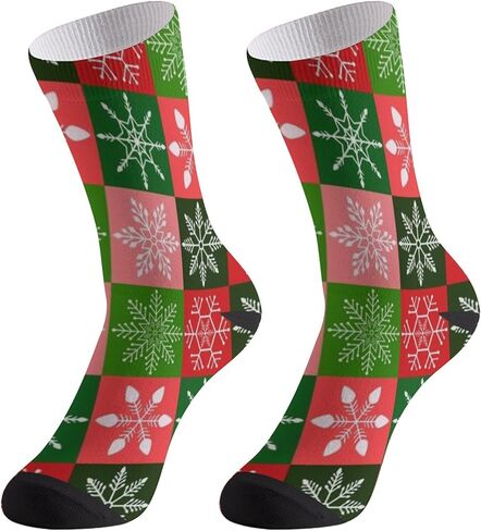 Christmas Socks for Men Women Non Slip Gnomes Snowman Xmas Tree Compression Crew Sock Novelty Funny Casual Stockings in Saudi Arabia