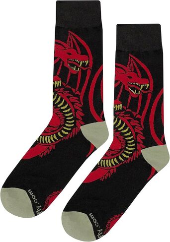 Dragon Dress Socks Funny Novelty Crazy Fun Design Men Size 8-12 Cotton Casual Crew Colorful Funky Gift for Men in Kuwait