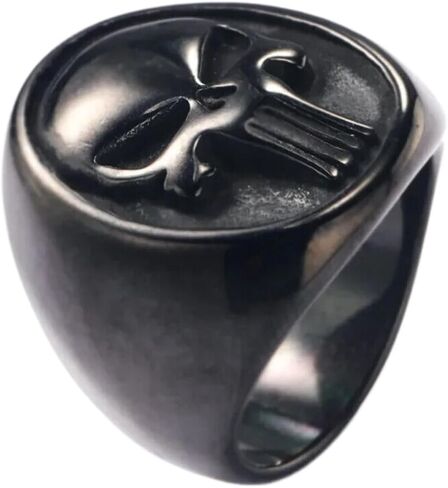 Punisher Multi Colors Skull Punk Motorcycle Biker Stainless Steel Rings US Size 7-13 in Saudi Arabia