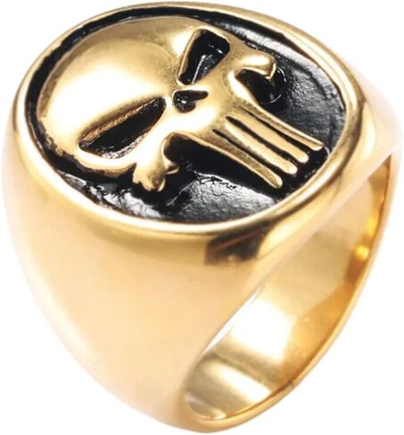 Punisher Multi Colors Skull Punk Motorcycle Biker Stainless Steel Rings US Size 7-13 in Saudi Arabia