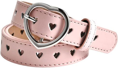 Vintage Pink Belts Y2k Accessories for Women Girls Western Belt for Dresses Jeans Retro Y2k Pink Cowgirl Heart Buckle Belt for Skirts Pants Punk Grunge Goth Waist Belts for Women Girls Gen Z Outfits in Saudi Arabia